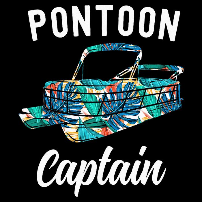 Pontoon Hawaiian Funny Pontoon Boat Captain Cooling Performance Crew T-Shirt