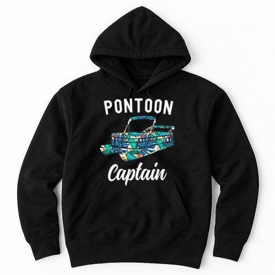 Pontoon Hawaiian Funny Pontoon Boat Captain Hoodie
