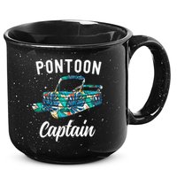 Pontoon Hawaiian Funny Pontoon Boat Captain 15oz Campfire Ceramic Mug