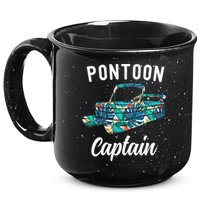 Pontoon Hawaiian Funny Pontoon Boat Captain 15oz Campfire Ceramic Mug