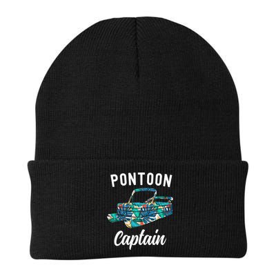 Pontoon Hawaiian Funny Pontoon Boat Captain Beanie