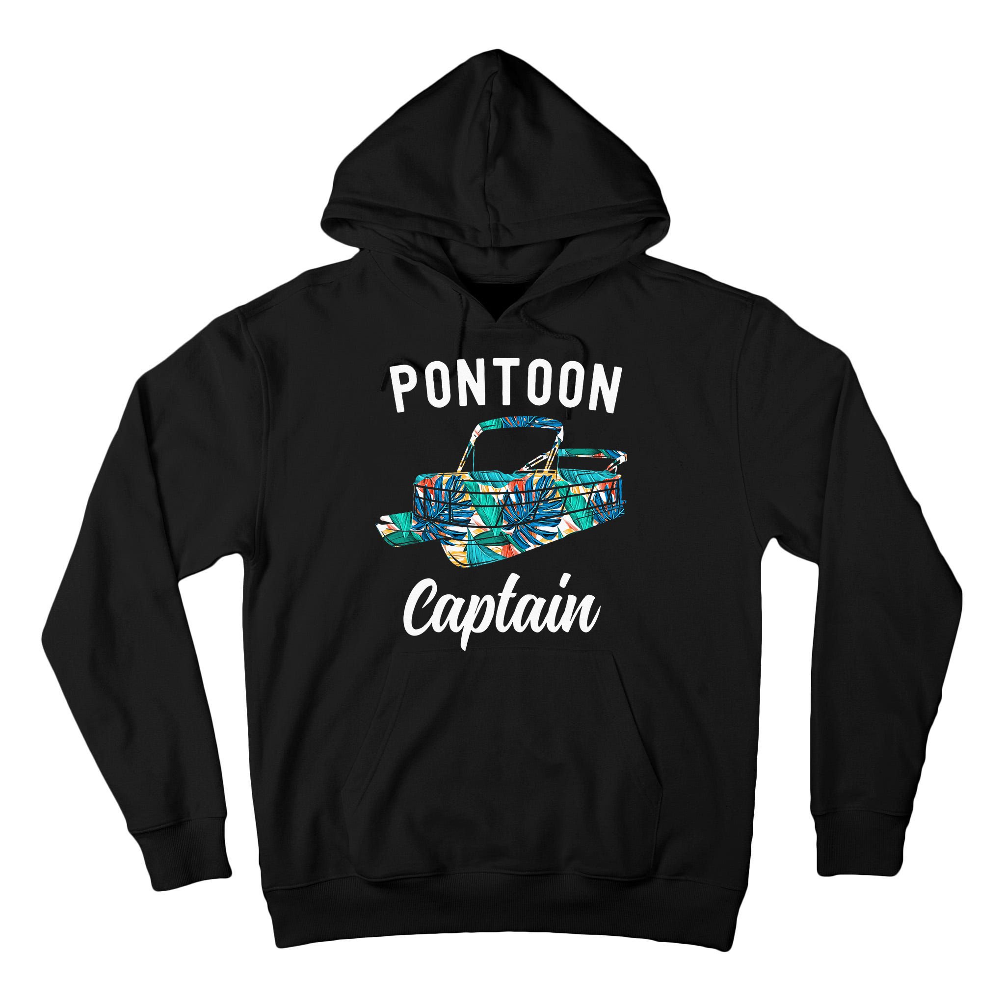 Pontoon Hawaiian Funny Pontoon Boat Captain Tall Hoodie