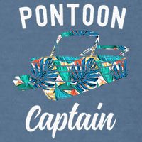 Pontoon Hawaiian Funny Pontoon Boat Captain Garment-Dyed Sweatshirt