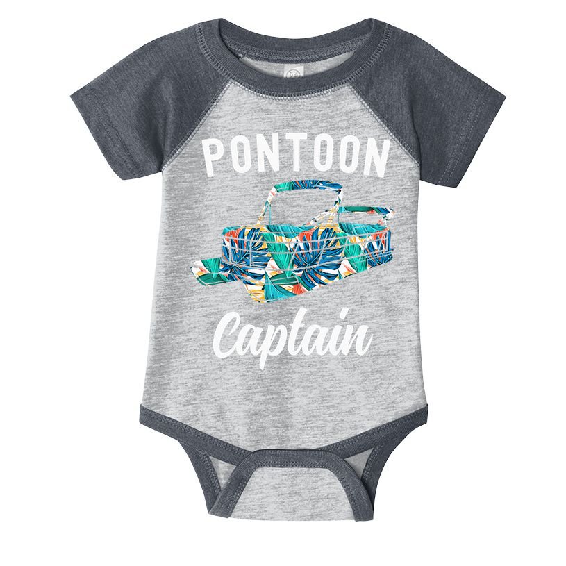 Pontoon Hawaiian Funny Pontoon Boat Captain Infant Baby Jersey Bodysuit