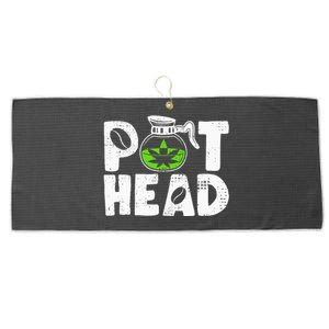 Pot Head Funny Coffee 420 Weed Lover Cannabis Marijuana Large Microfiber Waffle Golf Towel