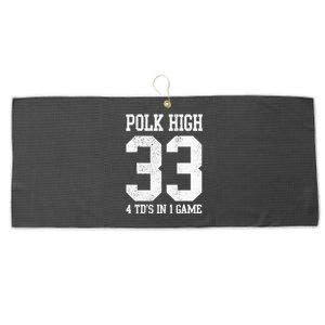 Polk High Football 4 Touchdowns Funny Large Microfiber Waffle Golf Towel