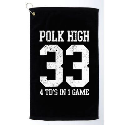 Polk High Football 4 Touchdowns Funny Platinum Collection Golf Towel