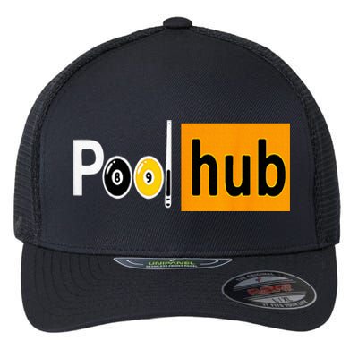 Pool Hub Funny Billiards Pool Team League Billiards Flexfit Unipanel Trucker Cap