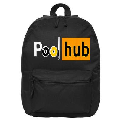Pool Hub Funny Billiards Pool Team League Billiards 16 in Basic Backpack