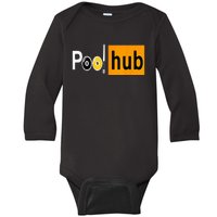 Pool Hub Funny Billiards Pool Team League Billiards Baby Long Sleeve Bodysuit