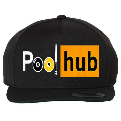 Pool Hub Funny Billiards Pool Team League Billiards Wool Snapback Cap