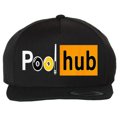 Pool Hub Funny Billiards Pool Team League Billiards Wool Snapback Cap