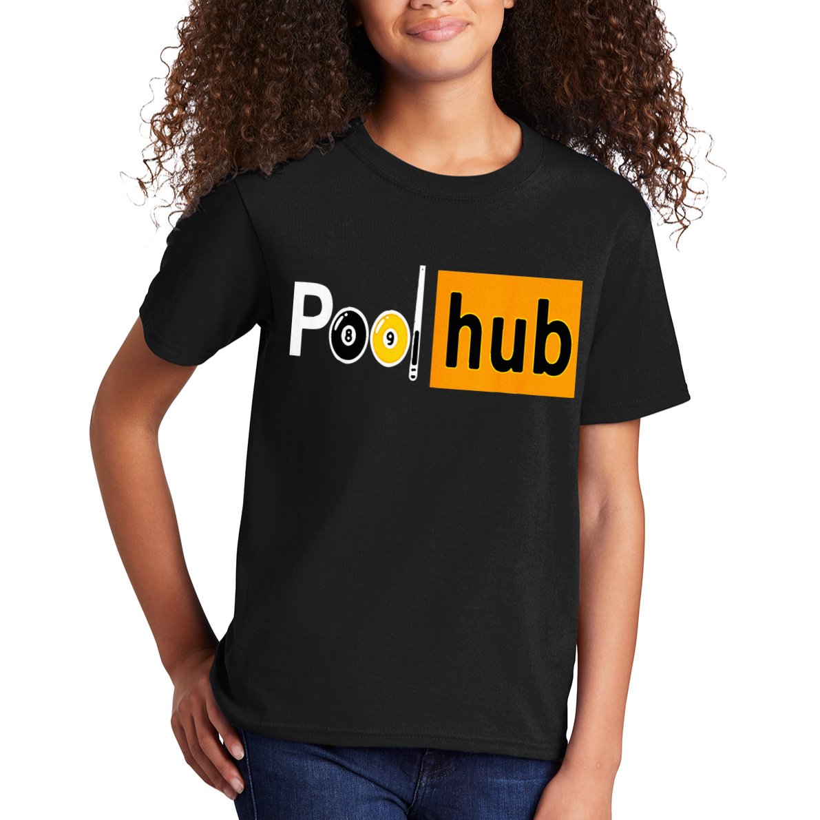 Pool Hub Funny Billiards Pool Team League Billiards Kids T-Shirt