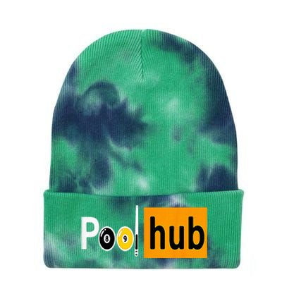 Pool Hub Funny Billiards Pool Team League Billiards Tie Dye 12in Knit Beanie