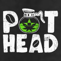 Pot Head Funny Coffee 420 Weed Lover Cannabis Marijuana 7 Panel Mesh Trucker Snapback Hat