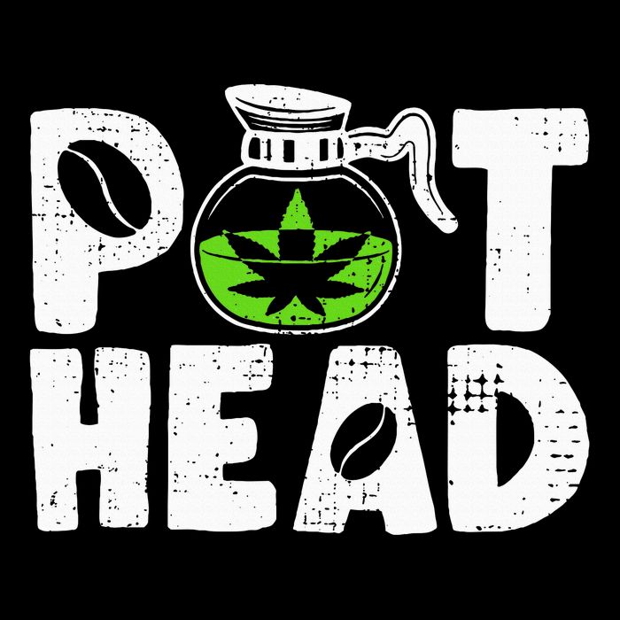 Pot Head Funny Coffee 420 Weed Lover Cannabis Marijuana Button