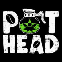 Pot Head Funny Coffee 420 Weed Lover Cannabis Marijuana Drawstring Bag