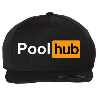 Pool Hub Funny Billiards Pool Player Wool Snapback Cap