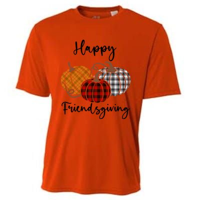 Plaid Happy Friendsgiving Funny Gift Friends Giving Funny Cool Gift Cooling Performance Crew T-Shirt