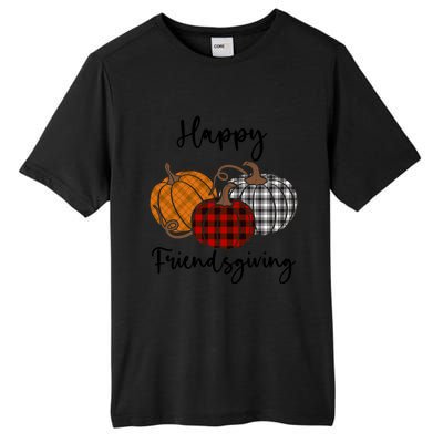 Plaid Happy Friendsgiving Funny Gift Friends Giving Funny Cool Gift Tall Fusion ChromaSoft Performance T-Shirt