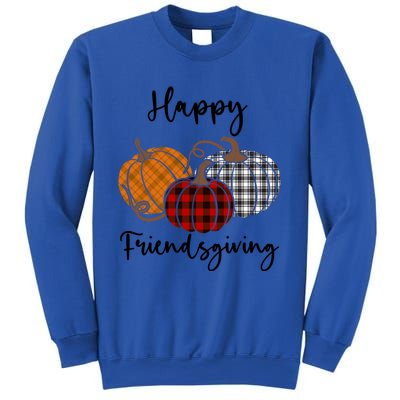 Plaid Happy Friendsgiving Funny Gift Friends Giving Funny Cool Gift Sweatshirt