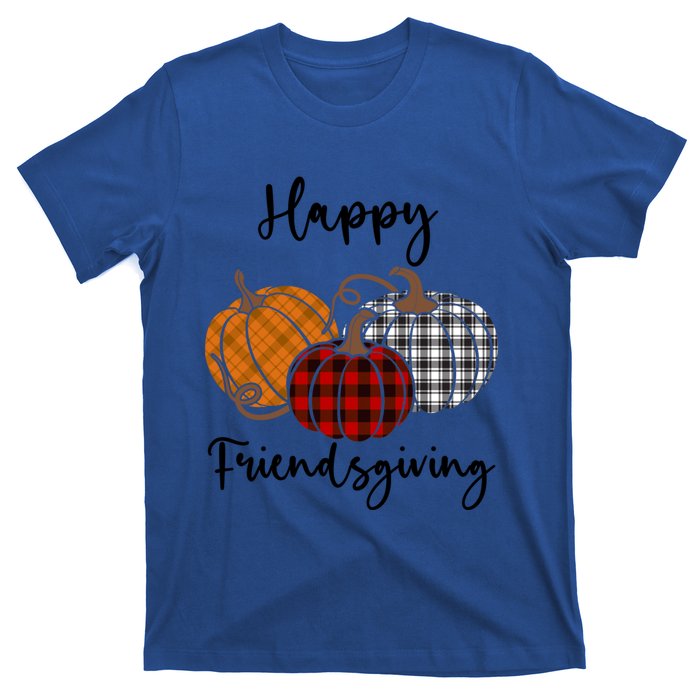 Plaid Happy Friendsgiving Funny Gift Friends Giving Funny Cool Gift T-Shirt