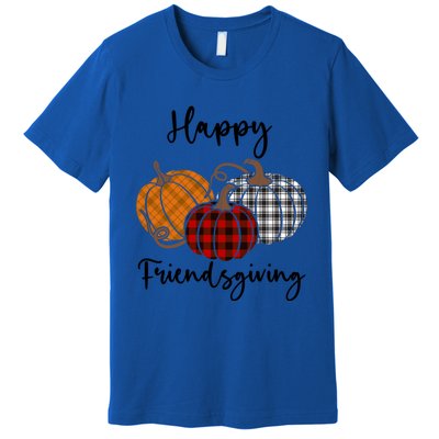 Plaid Happy Friendsgiving Funny Gift Friends Giving Funny Cool Gift Premium T-Shirt