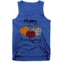 Plaid Happy Friendsgiving Funny Gift Friends Giving Funny Cool Gift Tank Top