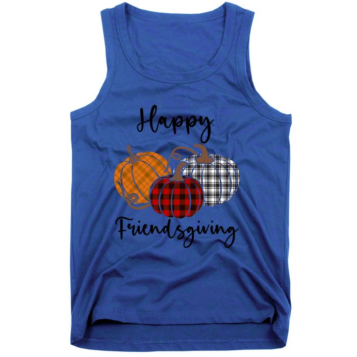 Plaid Happy Friendsgiving Funny Gift Friends Giving Funny Cool Gift Tank Top