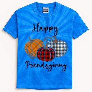 Plaid Happy Friendsgiving Funny Gift Friends Giving Funny Cool Gift Kids Tie-Dye T-Shirt