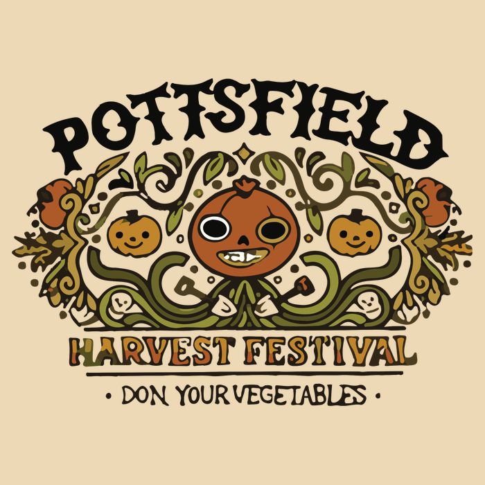 Pottsfield Harvest Festival Over The Garden Wall Drawstring Bag