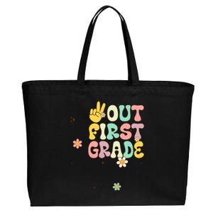 Peace Hand First 1St Grade Class Goodbye 1St Grade Funny Gift Cotton Canvas Jumbo Tote