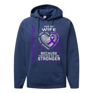 Purple Her Fight Wife Lupus Awareness Month Graphic Products Performance Fleece Hoodie