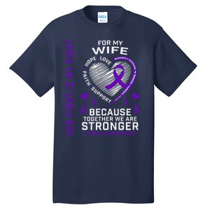 Purple Her Fight Wife Lupus Awareness Month Graphic Products Tall T-Shirt