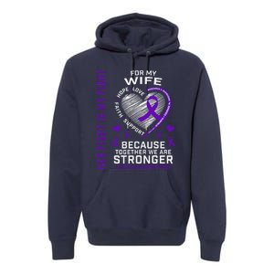 Purple Her Fight Wife Lupus Awareness Month Graphic Products Premium Hoodie