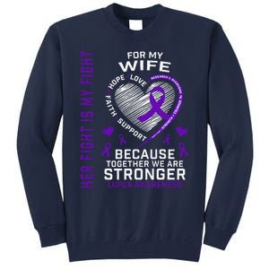 Purple Her Fight Wife Lupus Awareness Month Graphic Products Tall Sweatshirt