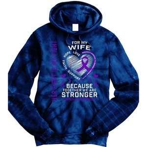 Purple Her Fight Wife Lupus Awareness Month Graphic Products Tie Dye Hoodie