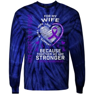 Purple Her Fight Wife Lupus Awareness Month Graphic Products Tie-Dye Long Sleeve Shirt