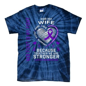 Purple Her Fight Wife Lupus Awareness Month Graphic Products Tie-Dye T-Shirt