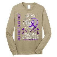 Purple Her Fight Wife Lupus Awareness Month Graphic Products Long Sleeve Shirt