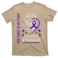 Purple Her Fight Wife Lupus Awareness Month Graphic Products T-Shirt