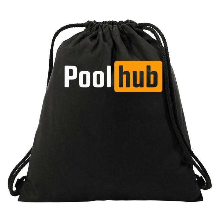 Pool Hub Funny Billiards Pool Player Quotes Parody Design Drawstring Bag