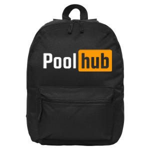 Pool Hub Funny Billiards Pool Player Quotes Parody Design 16 in Basic Backpack