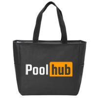 Pool Hub Funny Billiards Pool Player Quotes Parody Design Zip Tote Bag