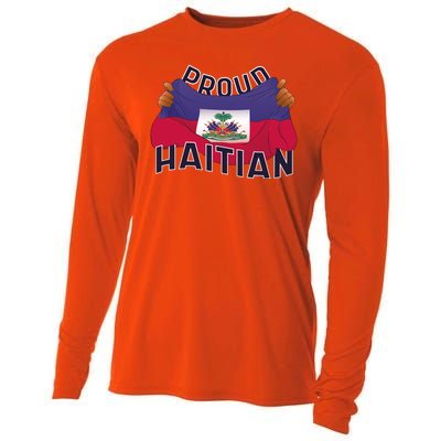 Proud Haitian Flag Cooling Performance Long Sleeve Crew