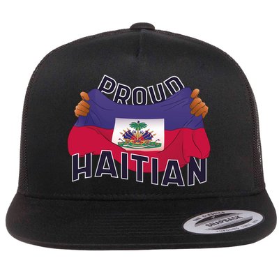 Proud Haitian Flag Flatbill Hat