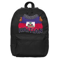 Proud Haitian Flag 16 in Basic Backpack