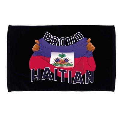 Proud Haitian Flag Microfiber Hand Towel