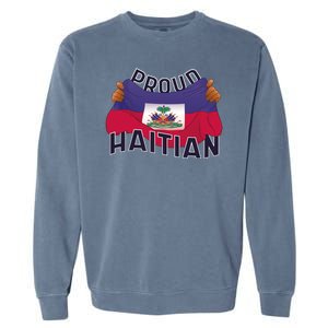 Proud Haitian Flag Garment-Dyed Sweatshirt