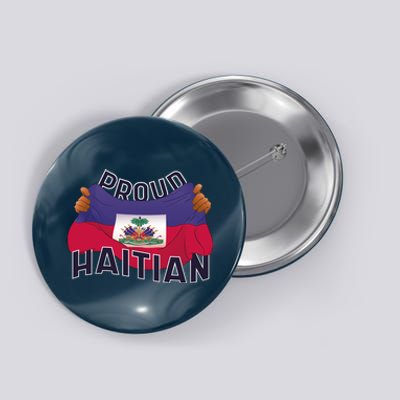 Proud Haitian Flag Button